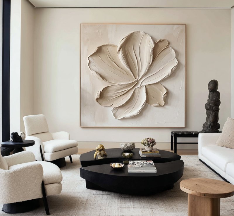 Botanical Relief Canvas Wall Art #AVG 081