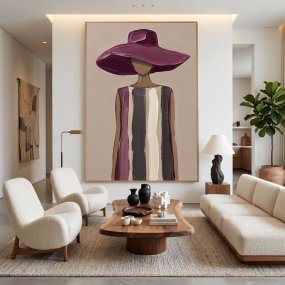 Burgundy Western Muse Wall Art #AVG 126