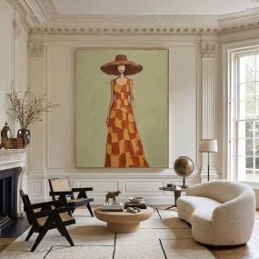 Autumn Western Woman Wall Art #AVG 123