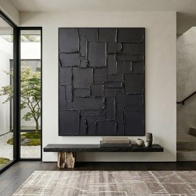 Obsidian Structure Textured Wall Art #AVG 120