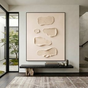 Ivory Rhythm Textured Wall Art #AVG 117